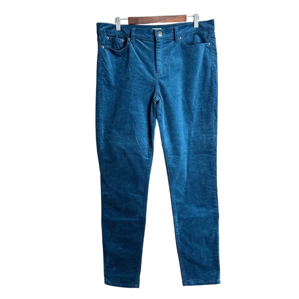 Mens J.Crew Skinny Stretch Jean Velvet Peacock Blue -Sz 33